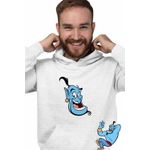 Fashion, accesorii si bijuterii - Barbati - Imbracaminte - Hanorace barbati - Hanorac Barbati Aladdin Genie Duh Lampa Fermecata Alibaba, alb, marime M - Infinity.ro
