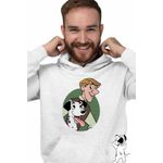 Fashion, accesorii si bijuterii - Barbati - Imbracaminte - Hanorace barbati - Hanorac Barbati 101 Dalmatieni Roger Pongo Catel Dalmatian, alb, marime 2XL - Infinity.ro