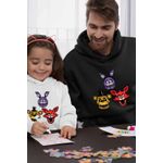 Fashion, accesorii si bijuterii - Barbati - Imbracaminte - Hanorace barbati - Hanorac Barbati Fnaf Pixel Art Five Nights at Freddy Horror Halloween, negru, marime M - Infinity.ro