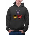 Fashion, accesorii si bijuterii - Barbati - Imbracaminte - Hanorace barbati - Hanorac Barbati Fnaf Pixel Art Five Nights at Freddy Horror Halloween, negru, marime M - Infinity.ro
