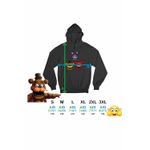 Fashion, accesorii si bijuterii - Barbati - Imbracaminte - Hanorace barbati - Hanorac Barbati Fnaf Pixel Art Five Nights at Freddy Horror Halloween, negru, marime M - Infinity.ro