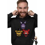 Fashion, accesorii si bijuterii - Barbati - Imbracaminte - Hanorace barbati - Hanorac Barbati Fnaf Pixel Art Five Nights at Freddy Horror Halloween, negru, marime M - Infinity.ro