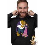 Fashion, accesorii si bijuterii - Barbati - Imbracaminte - Hanorace barbati - Hanorac Personalizat Barbati Frumoasa si Bestia, negru, marime XL - Infinity.ro