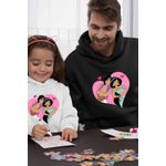Fashion, accesorii si bijuterii - Barbati - Imbracaminte - Hanorace barbati - Hanorac Barbati Aladdin Jasmine Valentines Day Love Dragobete Cuplu, negru, marime S - Infinity.ro