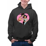Fashion, accesorii si bijuterii - Barbati - Imbracaminte - Hanorace barbati - Hanorac Barbati Aladdin Jasmine Valentines Day Love Dragobete Cuplu, negru, marime S - Infinity.ro