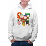 Fashion, accesorii si bijuterii - Barbati - Imbracaminte - Hanorace barbati - Hanorac Barbati South Park Brainrot Capucina Bananini Ambalabu Italian, alb, marime M - Infinity.ro