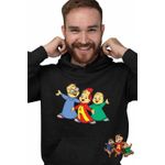Fashion, accesorii si bijuterii - Barbati - Imbracaminte - Hanorace barbati - Hanorac Barbati Alvin Aventuri Alvinnn Veveritele, negru, marime M - Infinity.ro