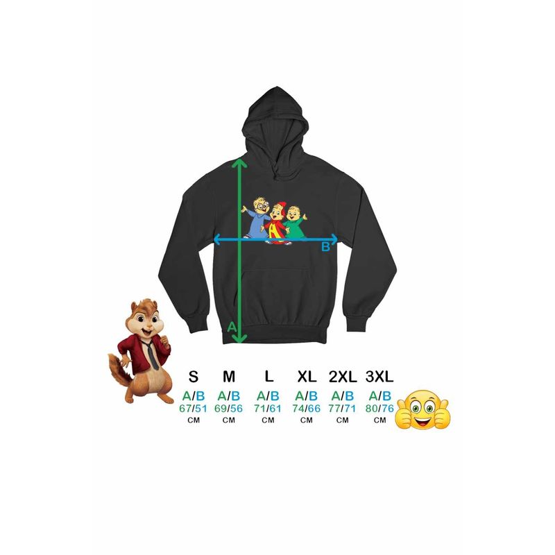 Fashion, accesorii si bijuterii - Barbati - Imbracaminte - Hanorace barbati - Hanorac Barbati Alvin Aventuri Alvinnn Veveritele, negru, marime M - Infinity.ro