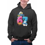Fashion, accesorii si bijuterii - Barbati - Imbracaminte - Hanorace barbati - Hanorac Barbati Six Seven Strumfita Bebe Strumf, negru, marime 3XL - Infinity.ro