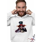 Fashion, accesorii si bijuterii - Barbati - Imbracaminte - Hanorace barbati - Hanorac Personalizat Barbati Alice Tara Minunilor Palarierul Nebun, alb, marime L - Infinity.ro