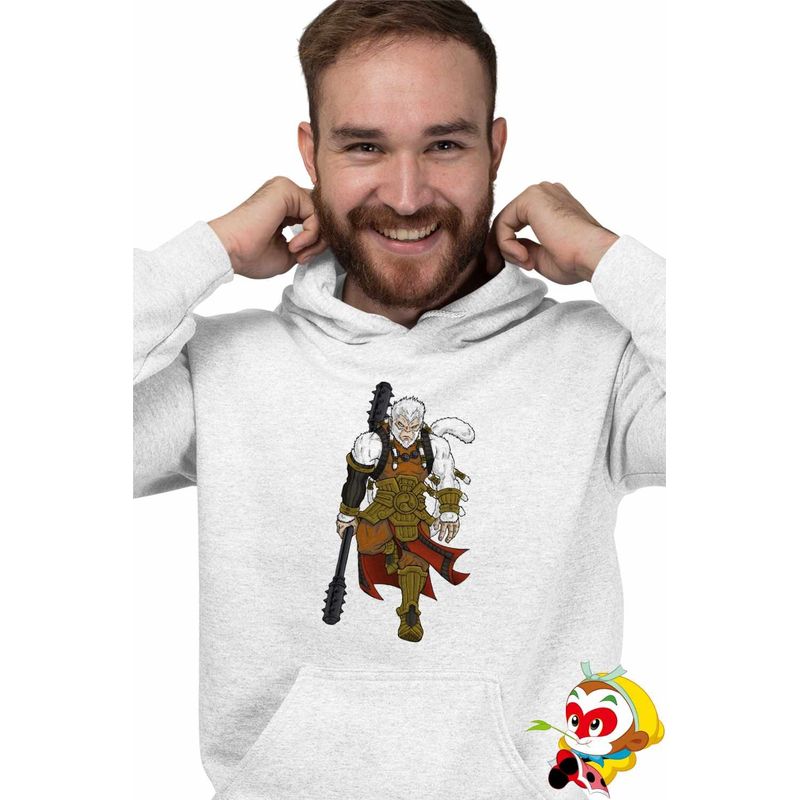 Fashion, accesorii si bijuterii - Barbati - Imbracaminte - Hanorace barbati - Hanorac Barbati Wukong White Death Black Myth, alb, marime 3XL - Infinity.ro