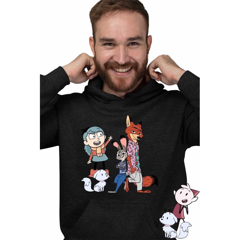 Fashion, accesorii si bijuterii - Barbati - Imbracaminte - Hanorace barbati - Hanorac Barbati Hilda Zootopia Judy Twig, negru, marime 2XL - Infinity.ro