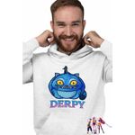 Fashion, accesorii si bijuterii - Barbati - Imbracaminte - Hanorace barbati - Hanorac Barbati Huntrix Derpy Pisica Demon Kpop, alb, marime S - Infinity.ro