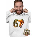 Fashion, accesorii si bijuterii - Barbati - Imbracaminte - Hanorace barbati - Hanorac Barbati Six Seven Brainrot Orange Italian Meme Fitness, alb, marime L - Infinity.ro