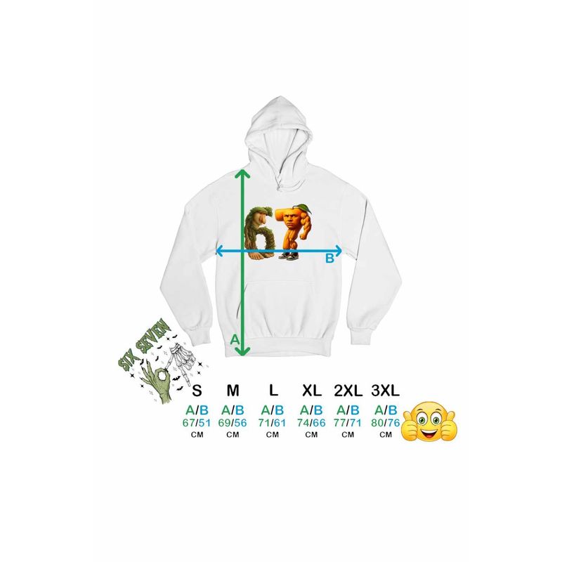 Fashion, accesorii si bijuterii - Barbati - Imbracaminte - Hanorace barbati - Hanorac Barbati Six Seven Brainrot Orange Italian Meme Fitness, alb, marime L - Infinity.ro