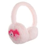 Fashion, accesorii si bijuterii - Copii - Accesorii copii - Caciuli si palarii copii - Aparatoare pentru urechi cu blana artificiala roz, model 3D unicorn cu lumina intermitenta pentru fete - Infinity.ro