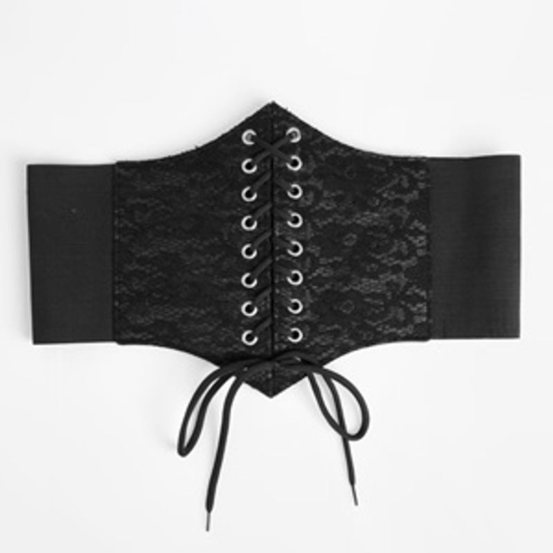 Fashion, accesorii si bijuterii - Femei - Accesorii femei - Curele femei - Curea Corset Gothic cu Dantela Neagra - Infinity.ro