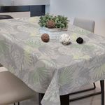 Casa si Gradina - Textile si covoare - Textile bucatarie - Fete de masa - Fata de masa din vinil, Bej cu model feriga, 180x140 cm - Infinity.ro