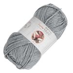 Casa si Gradina - Decoratiuni - DIY - Articole mercerie - Fir de Tricotat Acrilic Gri, 100g, 215m - Infinity.ro