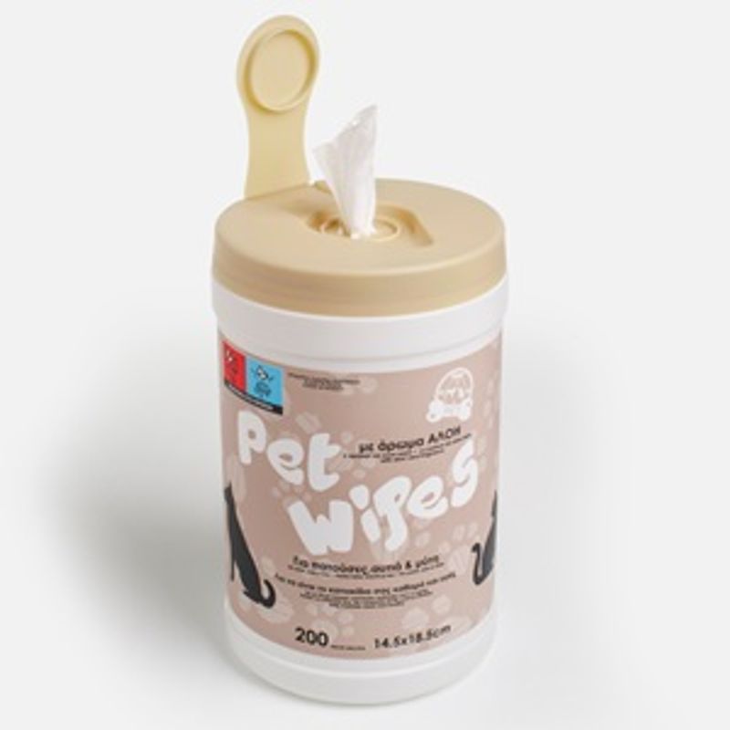 Petshop - Ingrijire si Igiena - Produse uz extern - Sampon si balsam animale - Servetele umede pentru animale de companie cu aloe vera, 200 buc - Infinity.ro
