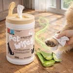 Petshop - Ingrijire si Igiena - Produse uz extern - Sampon si balsam animale - Servetele umede pentru animale de companie cu aloe vera, 200 buc - Infinity.ro