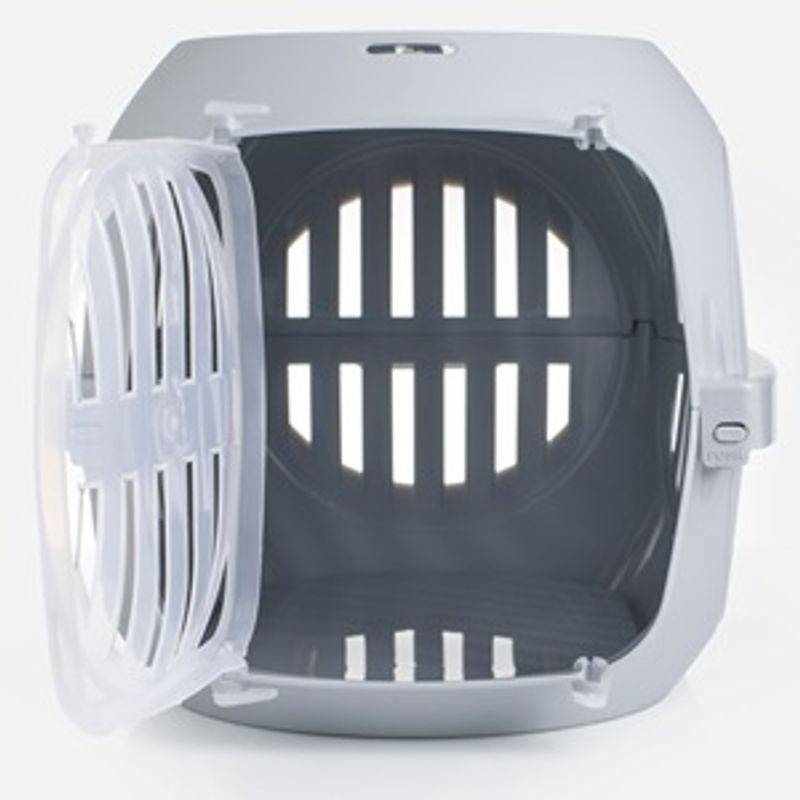 Petshop - Accesorii petshop - Culcusuri si custi - Genti si articole transport - Cusca transport animale de companie, 49,5x32,4x28,5 cm, gri - Infinity.ro