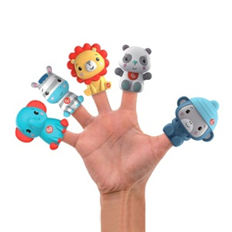 Jucarii, Copii si Bebe - Jucarii si jocuri - Jucarii bebelusi - Jucarii interactive bebelusi - Set de 5 marionete de deget cu animale de ferma, multicolore, din plastic - Infinity.ro