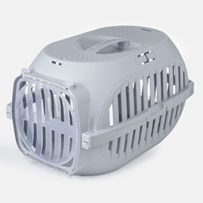 Petshop - Accesorii petshop - Culcusuri si custi - Genti si articole transport - Cusca transport animale de companie, 49,5x32,4x28,5 cm, gri - Infinity.ro
