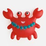 Petshop - Accesorii petshop - Jucarii animale - Jucarii interactive animale - Jucarie pentru caini, Crab rosu cu sunet, 13 cm - Infinity.ro