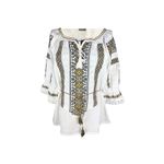 Fashion, accesorii si bijuterii - Femei - Imbracaminte femei - Camasi si bluze femei - Bluza dama O26F alb/negru marimea S - Infinity.ro