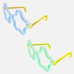 Casa si Gradina - Decoratiuni - Decoratiuni petrecere - Masti si costume carnaval - Ochelari de Deghizare cu Stele Fosforescente, 2 buc, Multicolor - Infinity.ro
