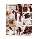 Fashion, accesorii si bijuterii - Femei - Imbracaminte femei - Camasi si bluze femei - Bluza dama O26F alb/rosu marimea S - Infinity.ro