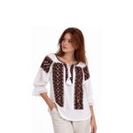 Fashion, accesorii si bijuterii - Femei - Imbracaminte femei - Camasi si bluze femei - Bluza dama O26F alb/rosu marimea S - Infinity.ro