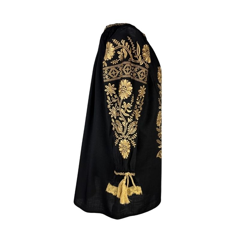Fashion, accesorii si bijuterii - Femei - Imbracaminte femei - Camasi si bluze femei - Bluza dama O26F negru/bej marimea S - Infinity.ro