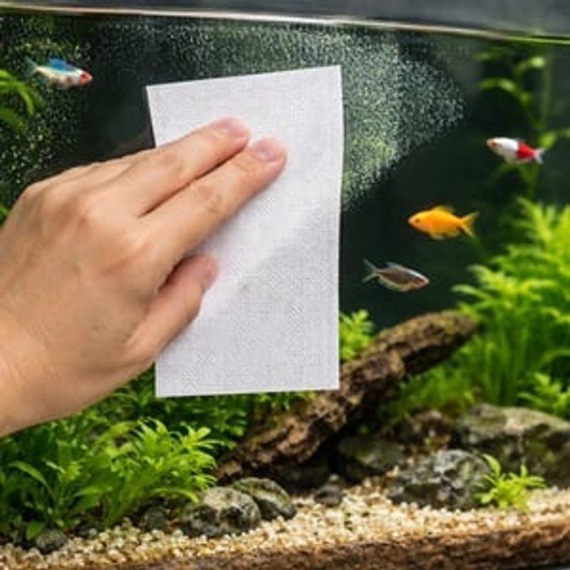 Petshop - Accesorii petshop - Acvaristica si teraristica - Solutii intretinere - Servetele pentru curatarea acvariului, 10 buc, 10x14 cm, alb - Infinity.ro