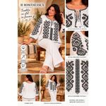 Fashion, accesorii si bijuterii - Femei - Imbracaminte femei - Camasi si bluze femei - Bluza dama OG26 alb/negru marimea 4XL - Infinity.ro