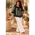 Fashion, accesorii si bijuterii - Femei - Imbracaminte femei - Camasi si bluze femei - Bluza dama OG26 verde marimea 4XL - Infinity.ro