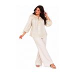 Fashion, accesorii si bijuterii - Femei - Imbracaminte femei - Camasi si bluze femei - Bluza dama OG26 crem marimea 4XL - Infinity.ro