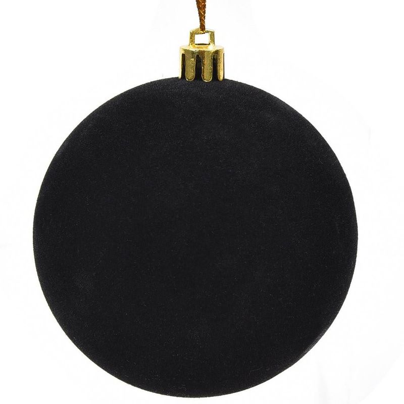 Casa si Gradina - Decoratiuni - Decoratiuni de sezon - Glob catifelat negru pentru brad 8 cm - Infinity.ro