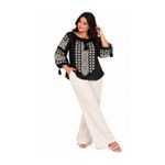 Fashion, accesorii si bijuterii - Femei - Imbracaminte femei - Camasi si bluze femei - Bluza dama OG26 negru marimea 4XL - Infinity.ro