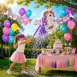 Casa si Gradina - Decoratiuni - Decoratiuni petrecere - Accesorii pentru petrecere - Set Party cu Piniata Unicorn, 52 Accesorii, Multicolor - Infinity.ro