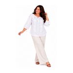 Fashion, accesorii si bijuterii - Femei - Imbracaminte femei - Camasi si bluze femei - Bluza dama OG26 alb/argintiu marimea 4XL - Infinity.ro