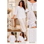 Fashion, accesorii si bijuterii - Femei - Imbracaminte femei - Camasi si bluze femei - Bluza dama OG26 alb marimea 4XL - Infinity.ro