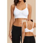 Fashion, accesorii si bijuterii - Femei - Lenjerie si pijamale femei - Lenjerie intima femei - Sutien Linovit pentru alaptare 3 in 1 cu sustinere pompa san - Alb - S/M - Elastan,Nylon - Infinity.ro
