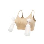 Fashion, accesorii si bijuterii - Femei - Lenjerie si pijamale femei - Lenjerie intima femei - Sutien Linovit pentru alaptare 3 in 1 cu sustinere pompa san - Bej - S/M - Elastan,Nylon - Infinity.ro
