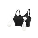 Fashion, accesorii si bijuterii - Femei - Lenjerie si pijamale femei - Lenjerie intima femei - Sutien Linovit pentru alaptare 3 in 1 cu sustinere pompa san - Negru - S/M - Elastan,Nylon - Infinity.ro