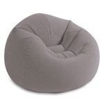 Casa si Gradina - Mobilier - Scaune si fotolii - Fotolii - Fotoliu Puf Gonflabil Catifelat, Gri, 114x114x71 cm - Infinity.ro
