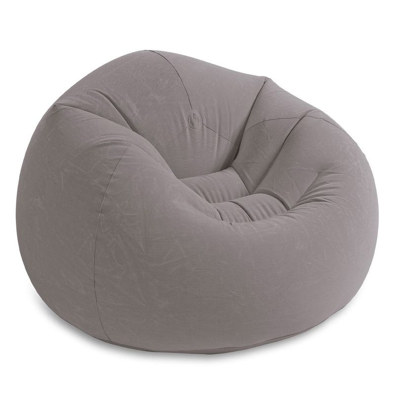 Casa si Gradina - Mobilier - Scaune si fotolii - Fotolii - Fotoliu Puf Gonflabil Catifelat, Gri, 114x114x71 cm - Infinity.ro