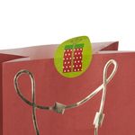 Market - Curatenie si intretinere casa - Produse bucatarie - Pungi si folii alimentare - Set 8 Pungi de Craciun din Carton cu Mos Craciun si Autocolante, 14.5x9x27cm, Rosii - Infinity.ro