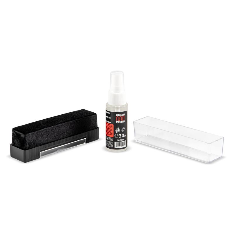 TV, Audio-Video si Foto - Audio Hi-Fi - Accesorii Audio Hi-Fi - Set curatare discuri vinil Electromures EM A005, 4 piese, perie material coreean de catifea, perii fine, solutie 30 ml - Infinity.ro